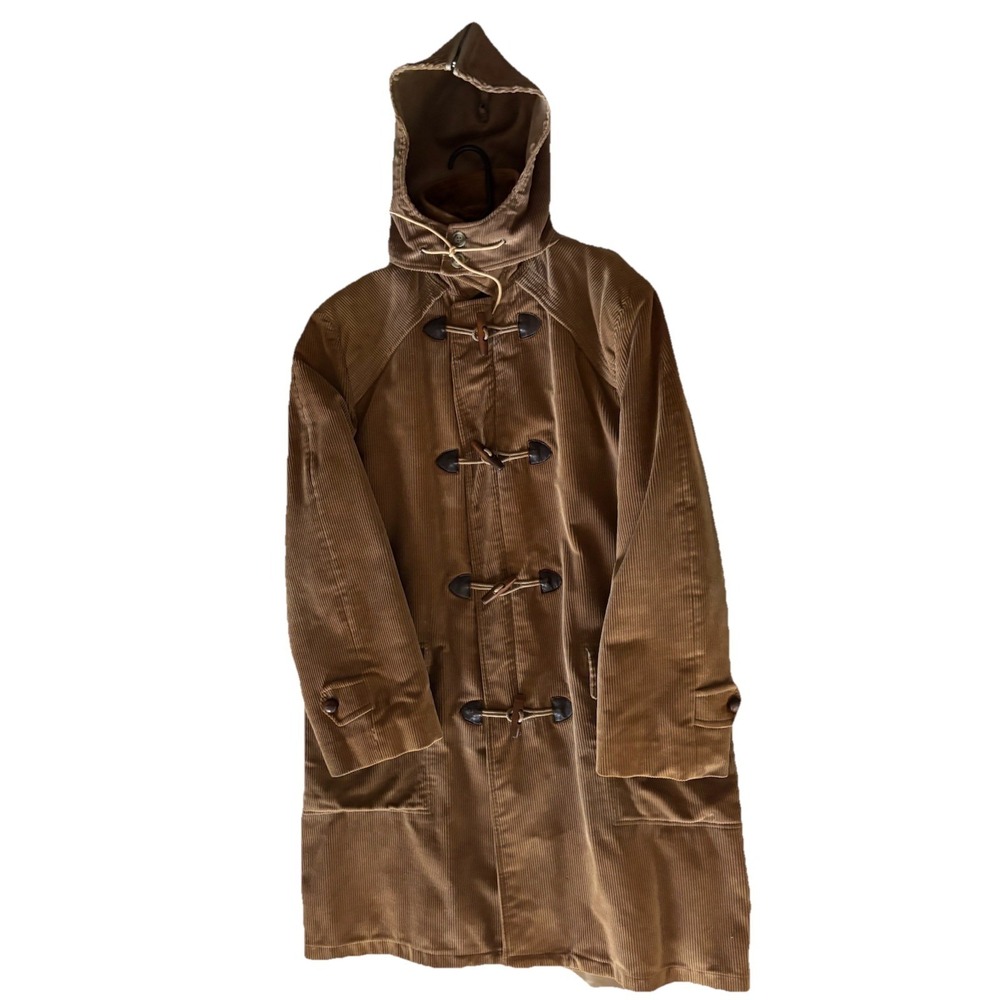 VTG 1970s Lakeland Sportswear Corduroy Duffle Coat - Sherpa Lined W/Rare Hood